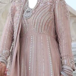 Light/tea pink bridal gown